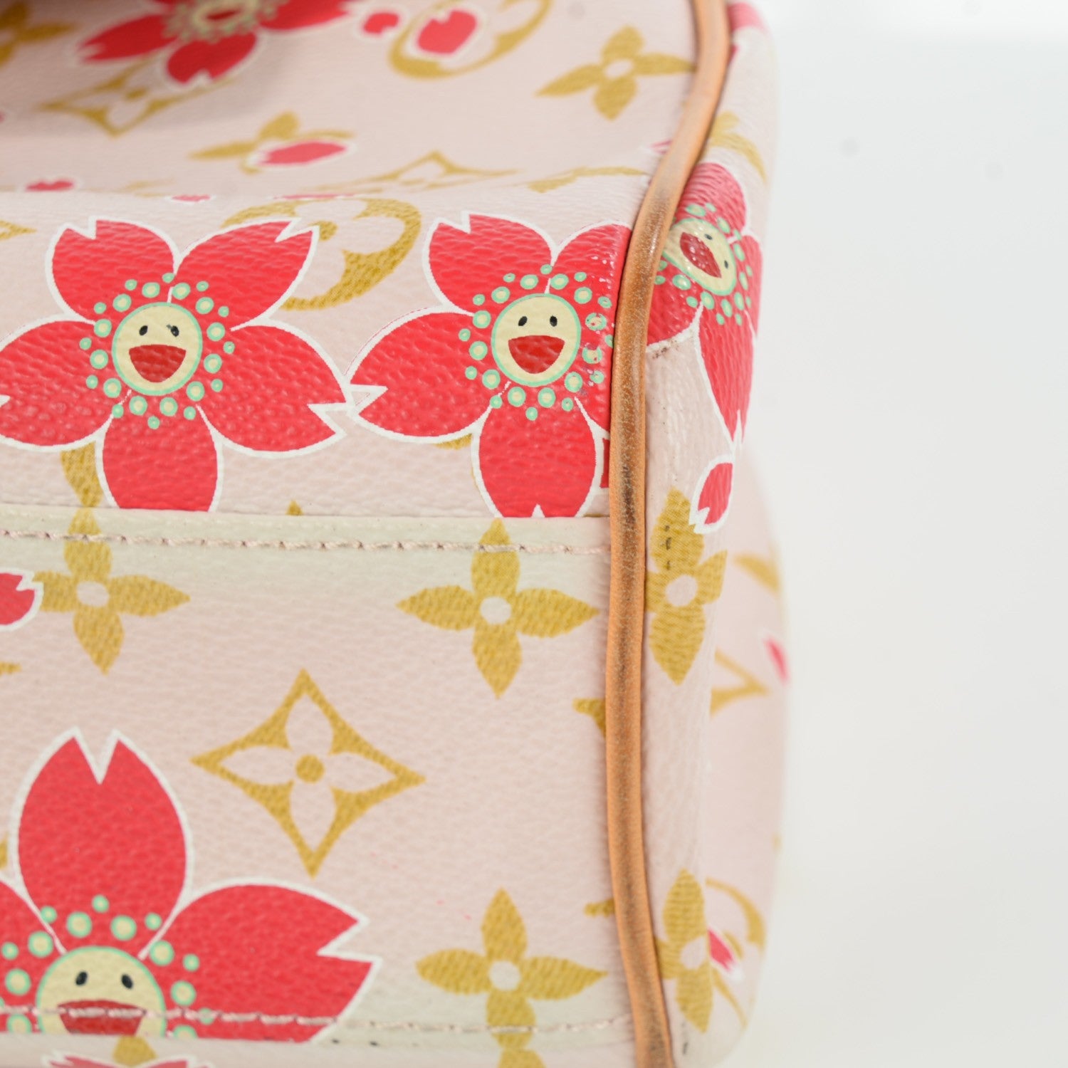 Louis Vuitton Monogram Cherry Blossom Sac Retro Bag Red 3 of 13