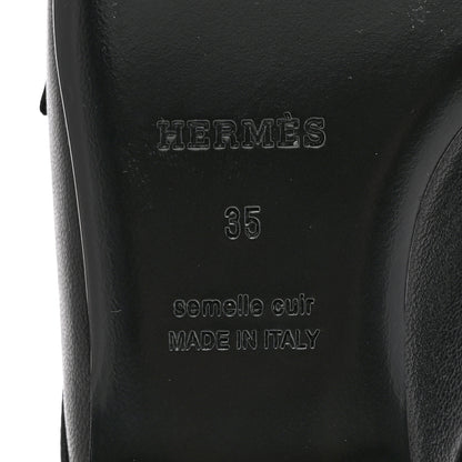 Hermes Goatskin Groupie Mules 35 Black 6 of 12