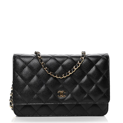 Chanel Caviar Quilted Wallet On Chain WOC Black 1 of 5
