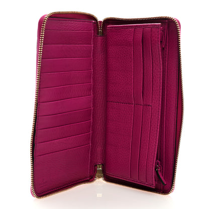 Gucci Pebbled Calfskin Soho Zip Around Wallet Bright Bougainvillea 5 of 6