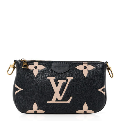 Louis Vuitton Empreinte Monogram Giant Multi Pochette Accessories Large Pochette Black Beige 1 of 10