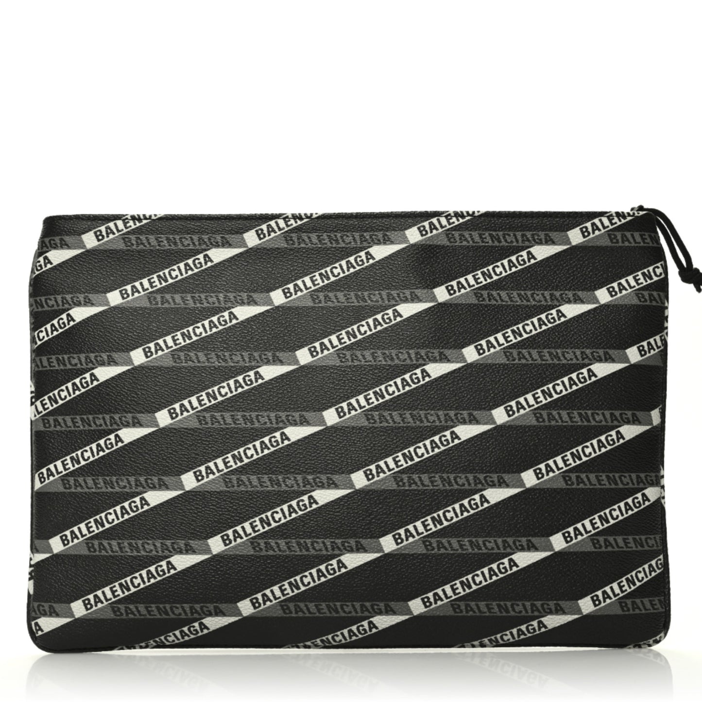 Coated Canvas Losange Monogram Zip Pouch Black Grey
