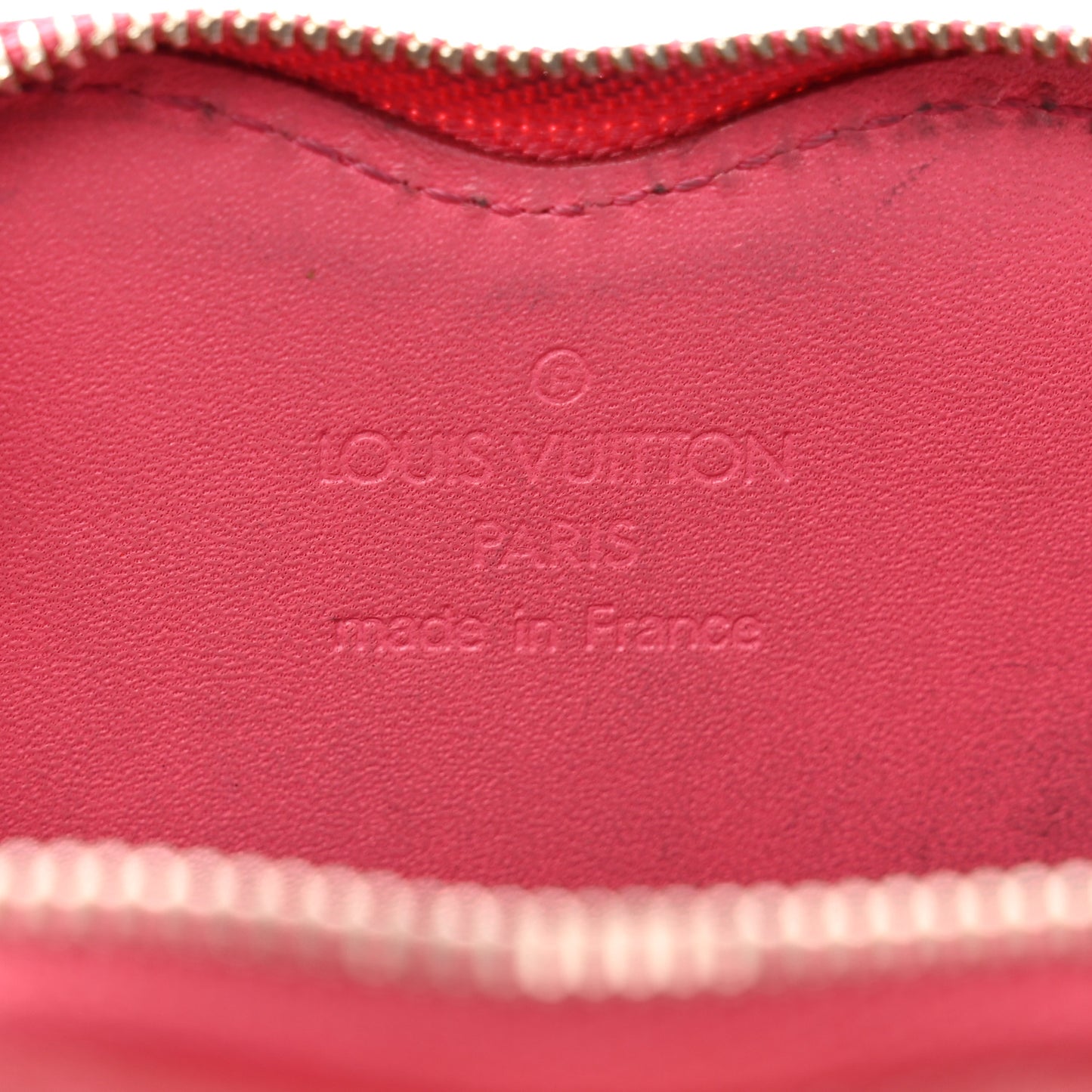 Vernis Heart Coin Purse Framboise