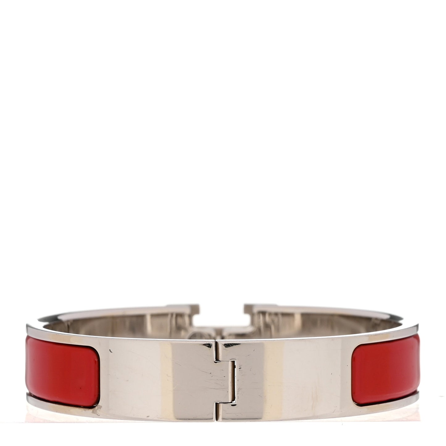 Enamel Narrow Clic Clac H Bracelet PM Rouge Amarante