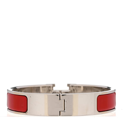 Hermes Enamel Narrow Clic Clac H Bracelet PM Rouge Amarante 3 of 5