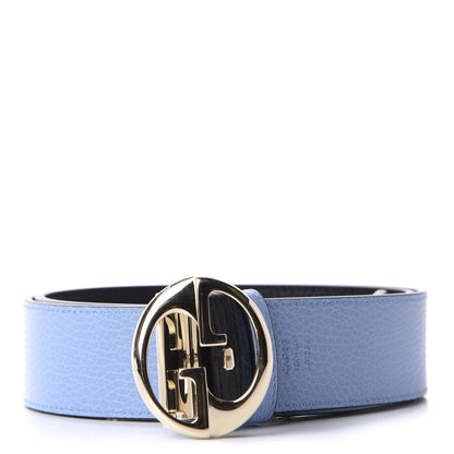 Gucci Dollar Calfskin 1973 Reversible Belt 100 40 Black Mineral Blue 4 of 5