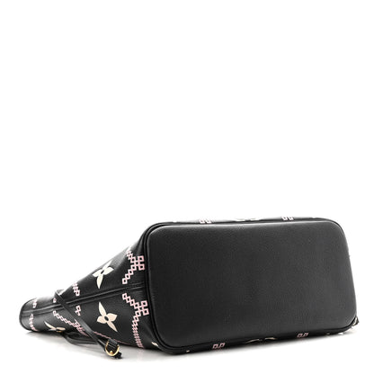 Louis Vuitton Empreinte Monogram Giant Broderies Neverfull MM Black 5 of 10