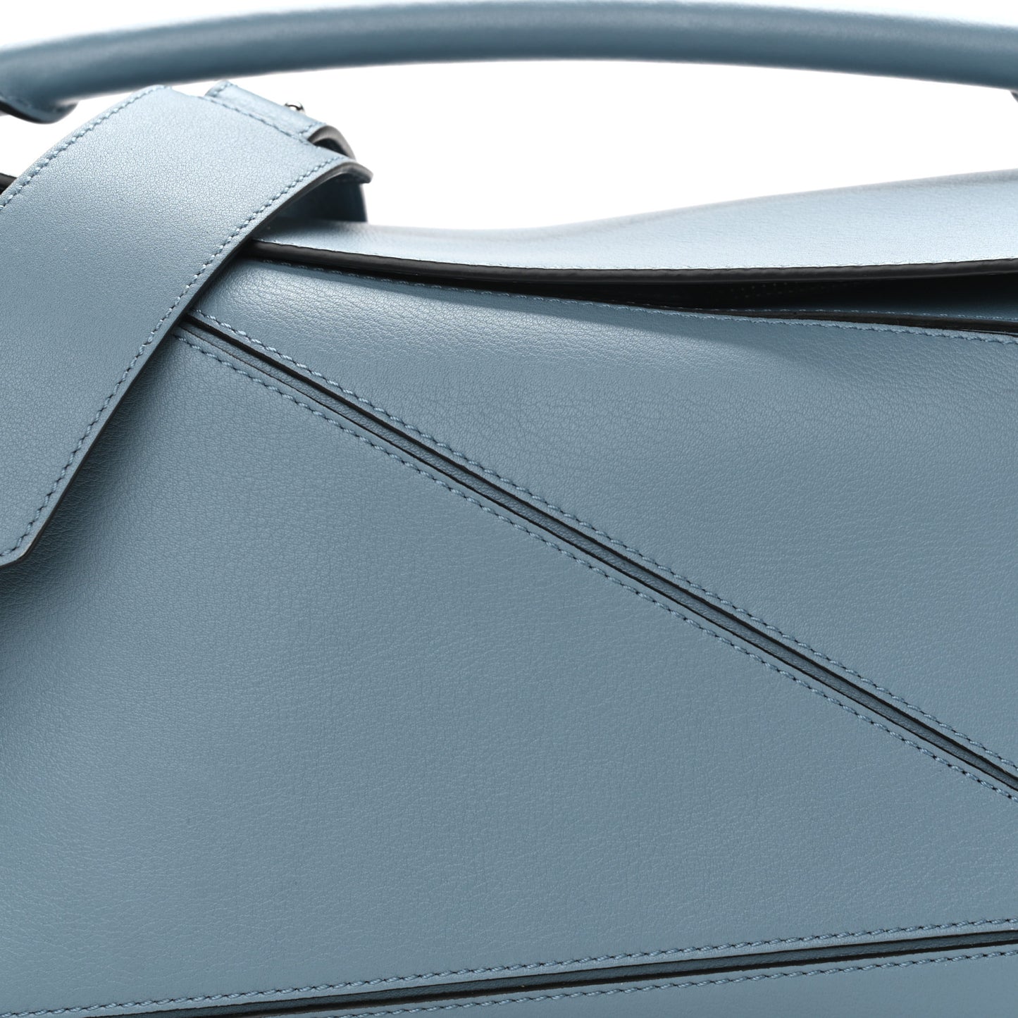 Calfskin Medium Puzzle Bag Stone Blue
