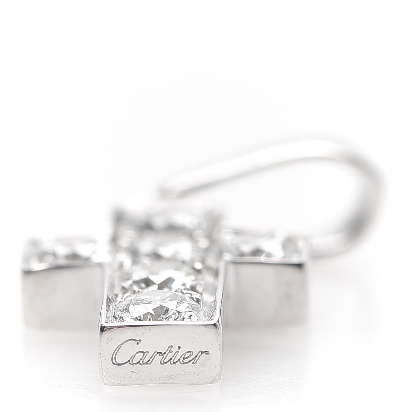 18K White Gold Diamond .30ctw Cross Charm Pendant