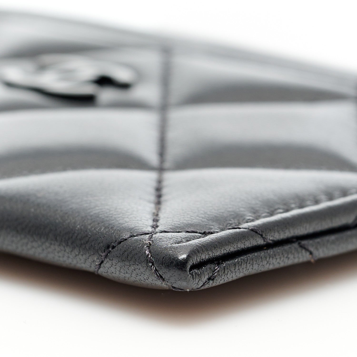 Chanel Lambskin Quilted Card Holder So Black 9 of 9