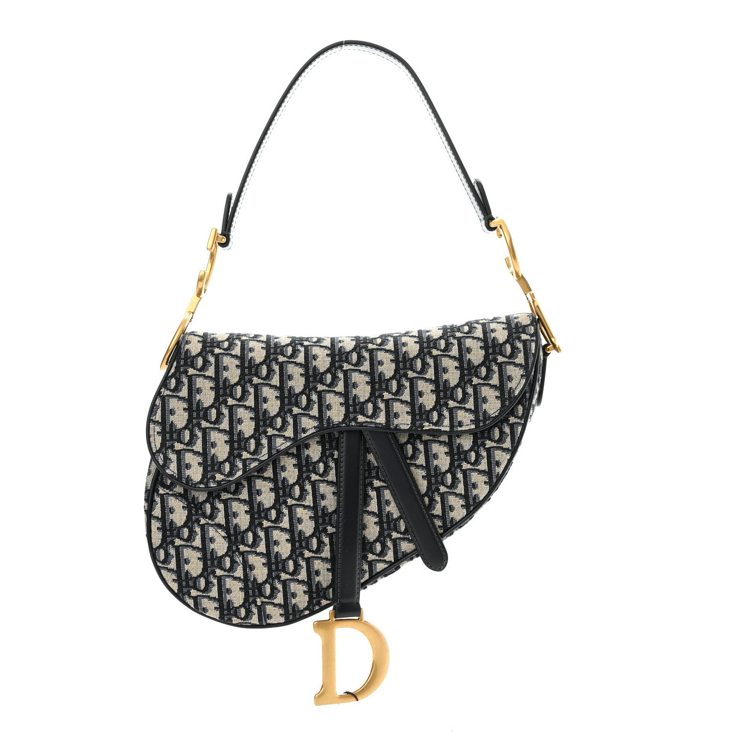 Christian Dior Oblique Saddle Bag Blue 1 of 11