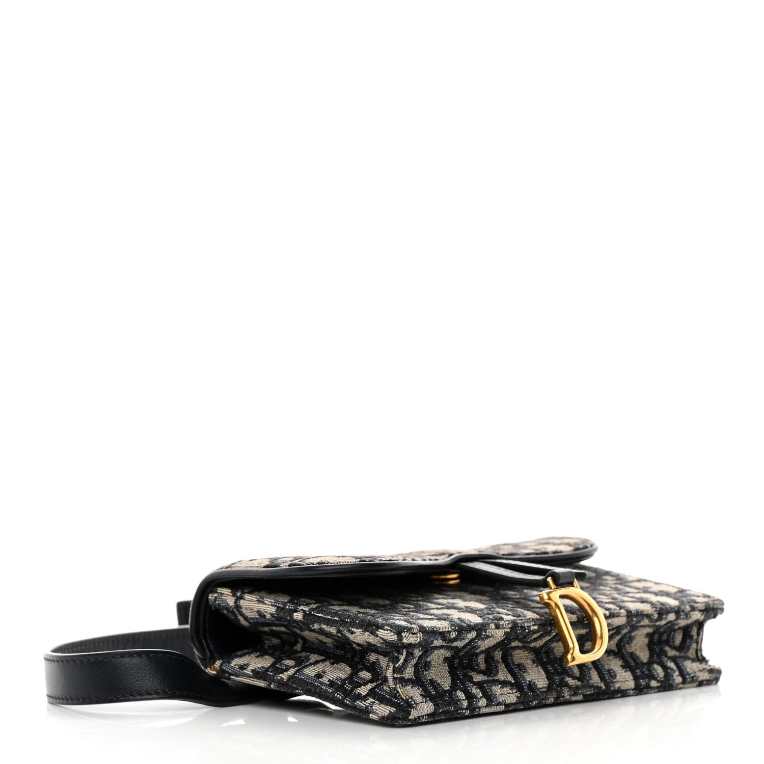 Christian Dior Oblique Saddle Belt Bag Blue 4 of 13