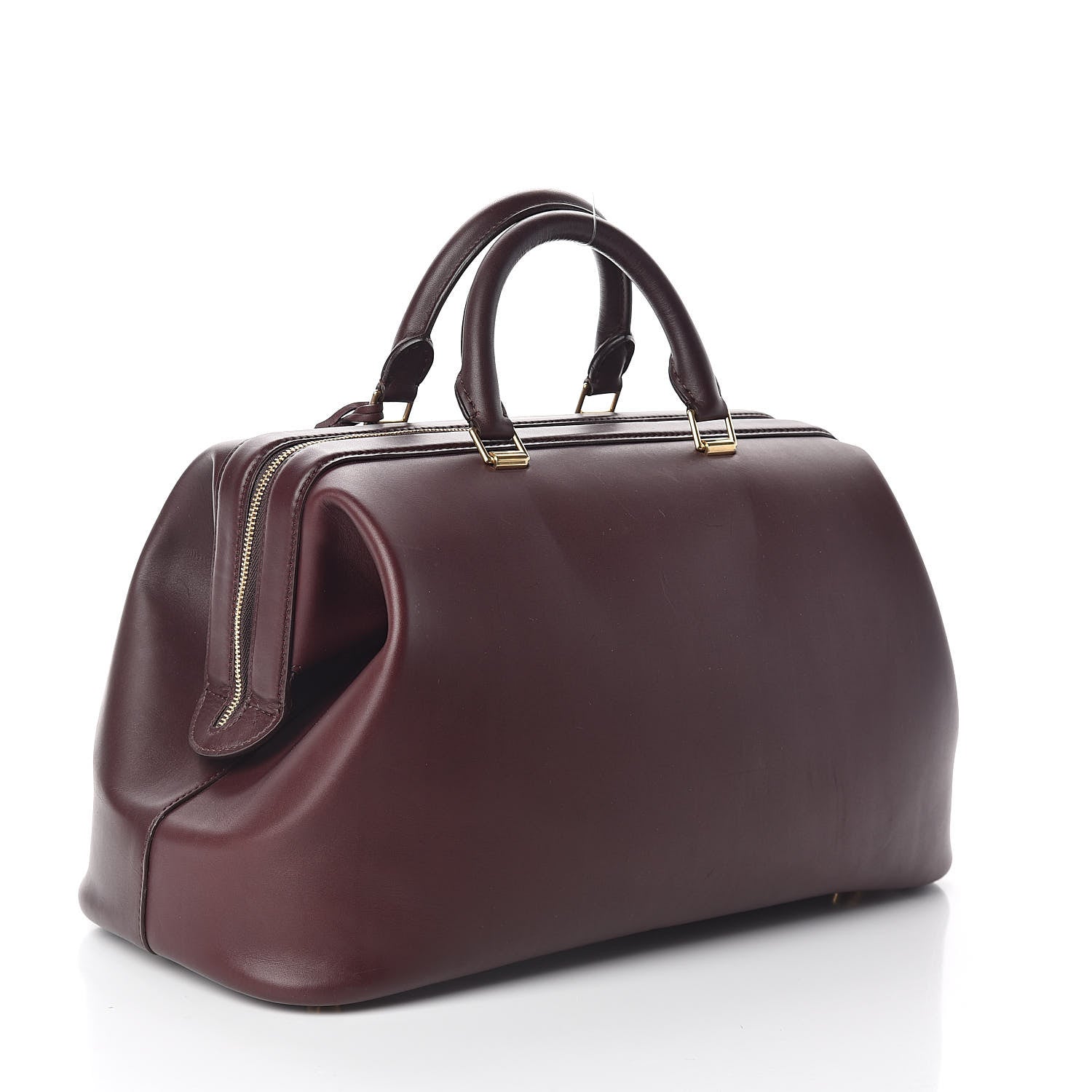 Celine Smooth Calfskin Doctor Frame Bag Burgundy 3 of 10