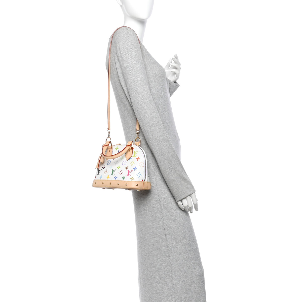 Louis Vuitton LV x TM Monogram Multicolor Alma BB White 2 of 10