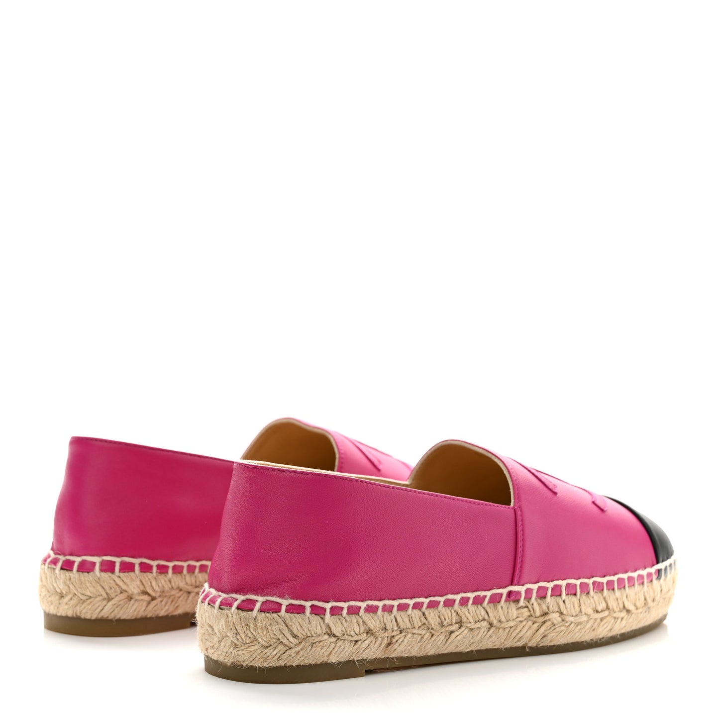 Lambskin CC Espadrilles 39 Fuchsia Black