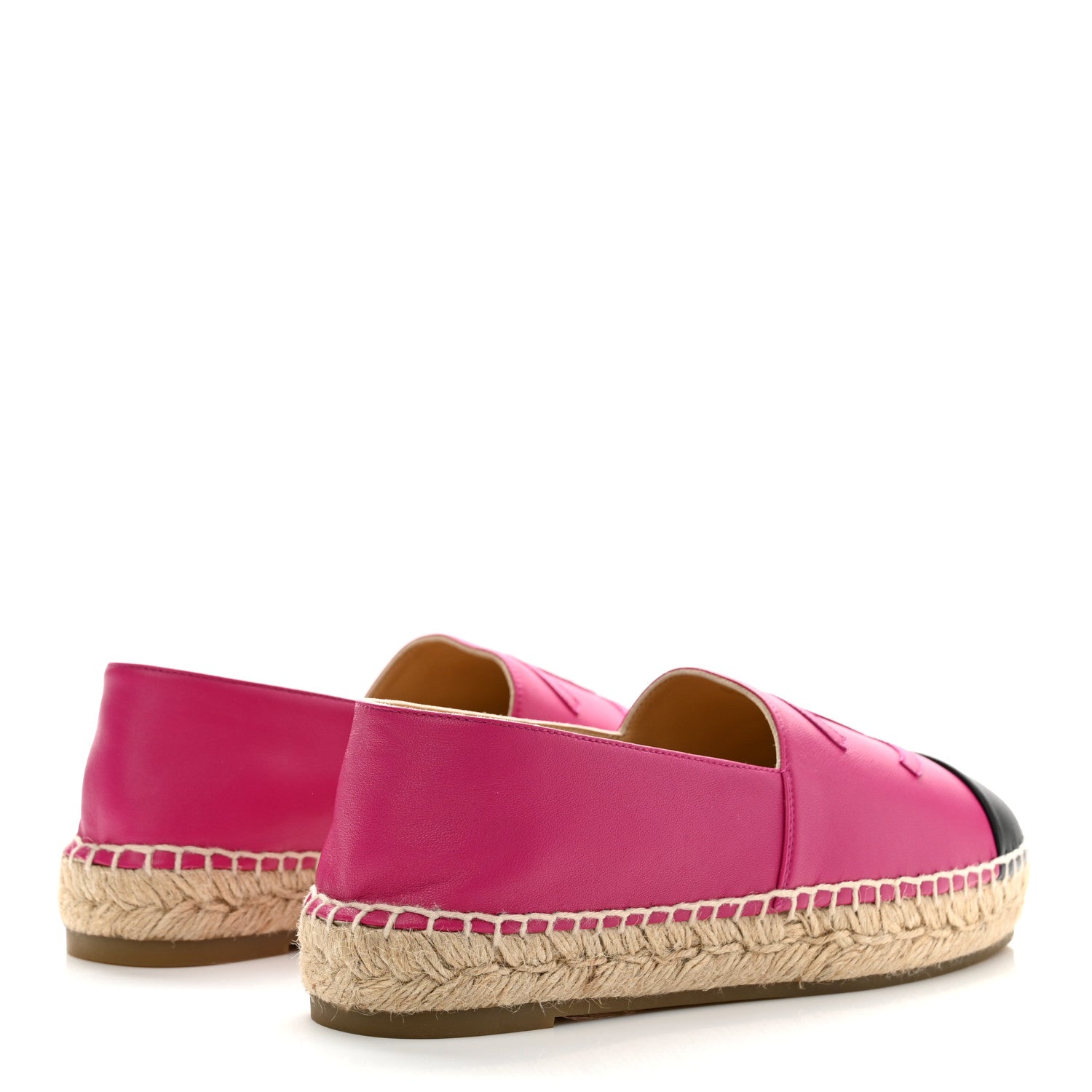 Chanel Lambskin CC Espadrilles 39 Fuchsia Black 4 of 11