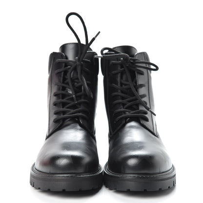 Valentino Garavani Calfskin Womens Donna Star Print Combat Boots 39.5 Black 2 of 8
