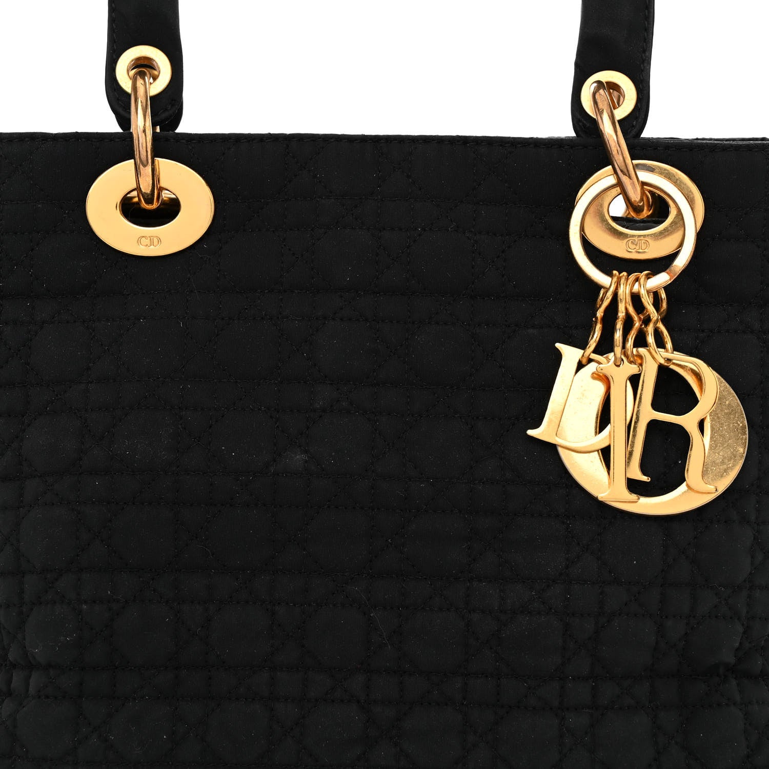 Christian Dior Nylon Cannage Medium Lady Dior Black 7 of 11