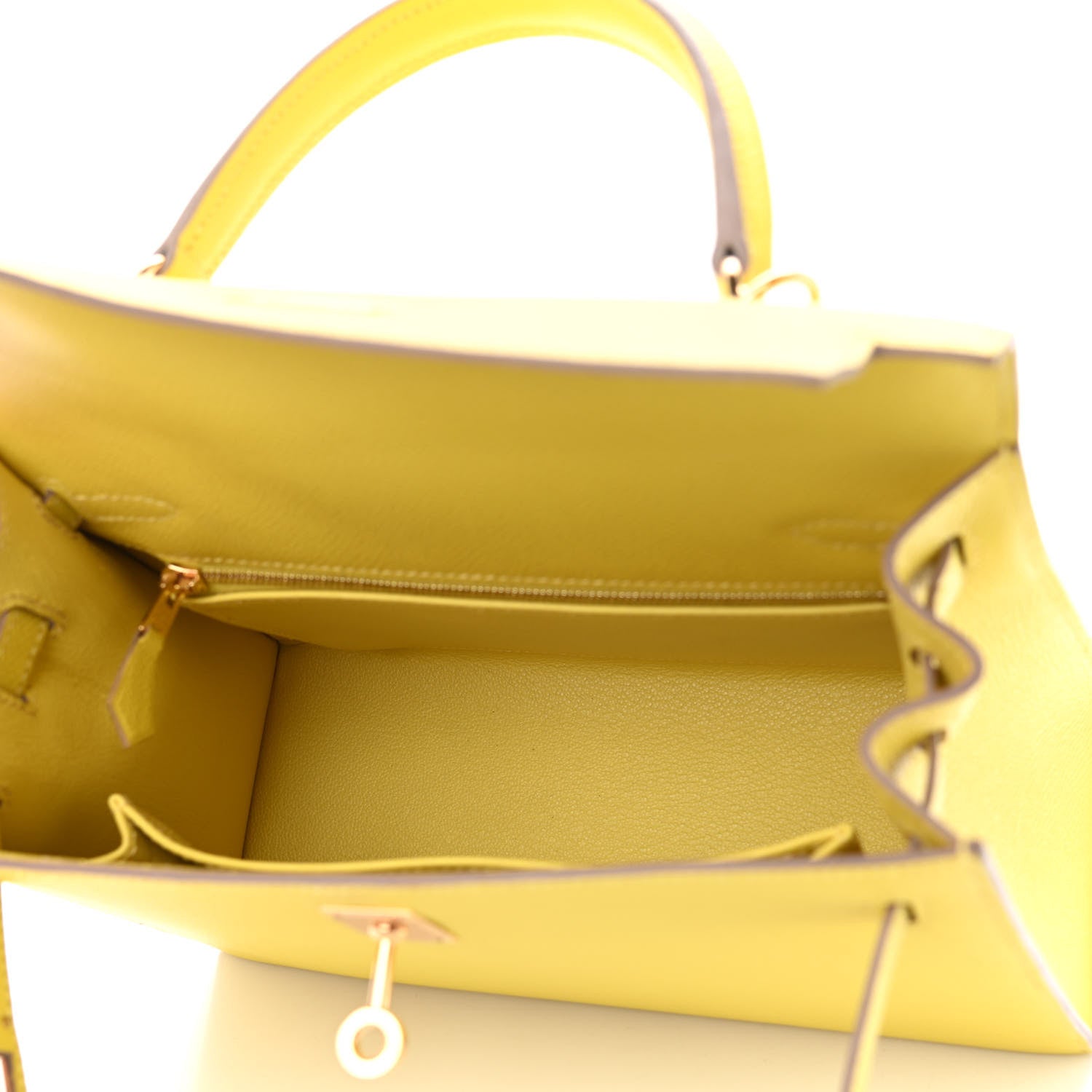 Hermes Epsom Kelly Sellier 25 Lime 5 of 11