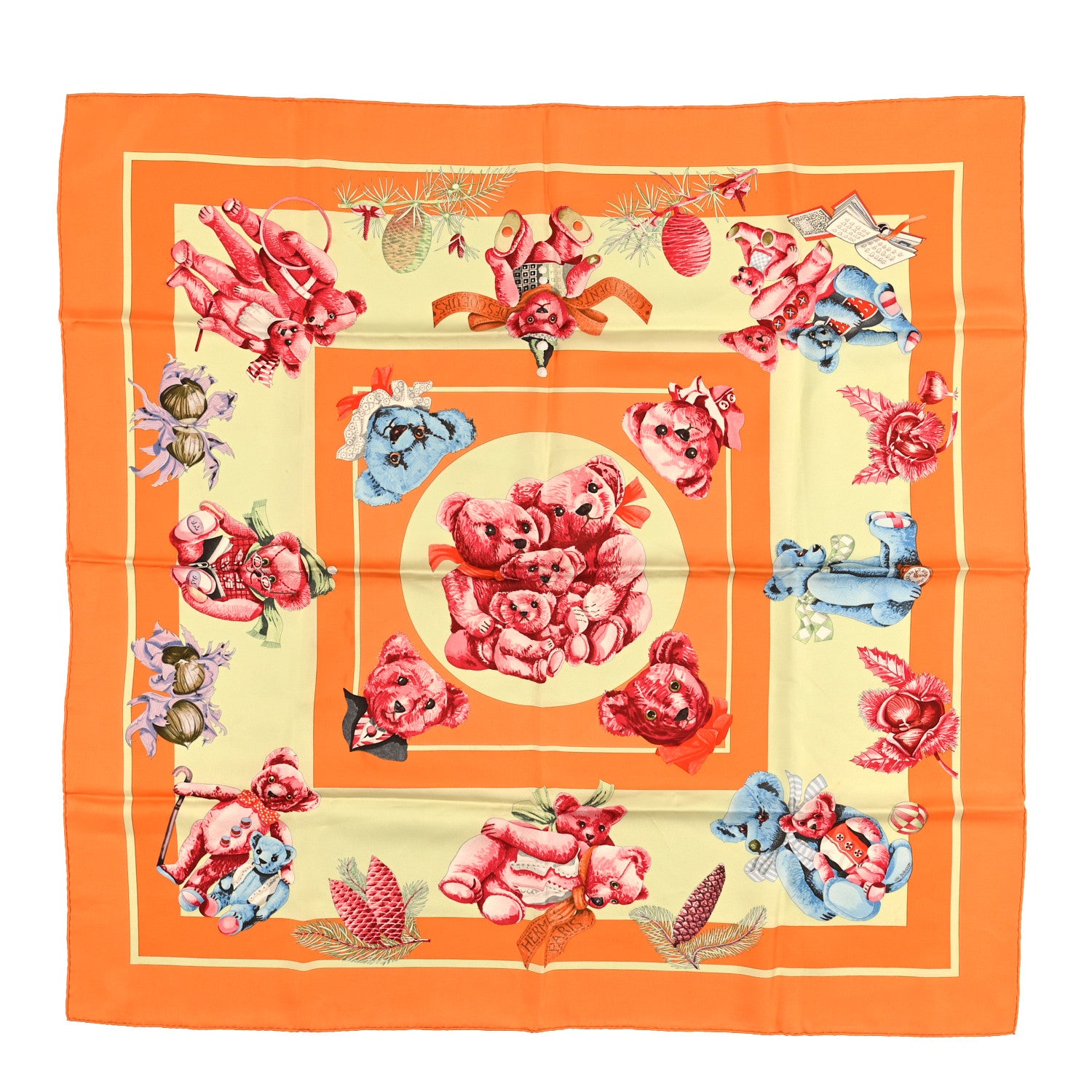 Hermes Silk Confident Des Coeurs Scarf 90 1 of 3