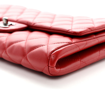 Chanel Lambskin Quilted Clutch With Chain Flap Red 10 of 10