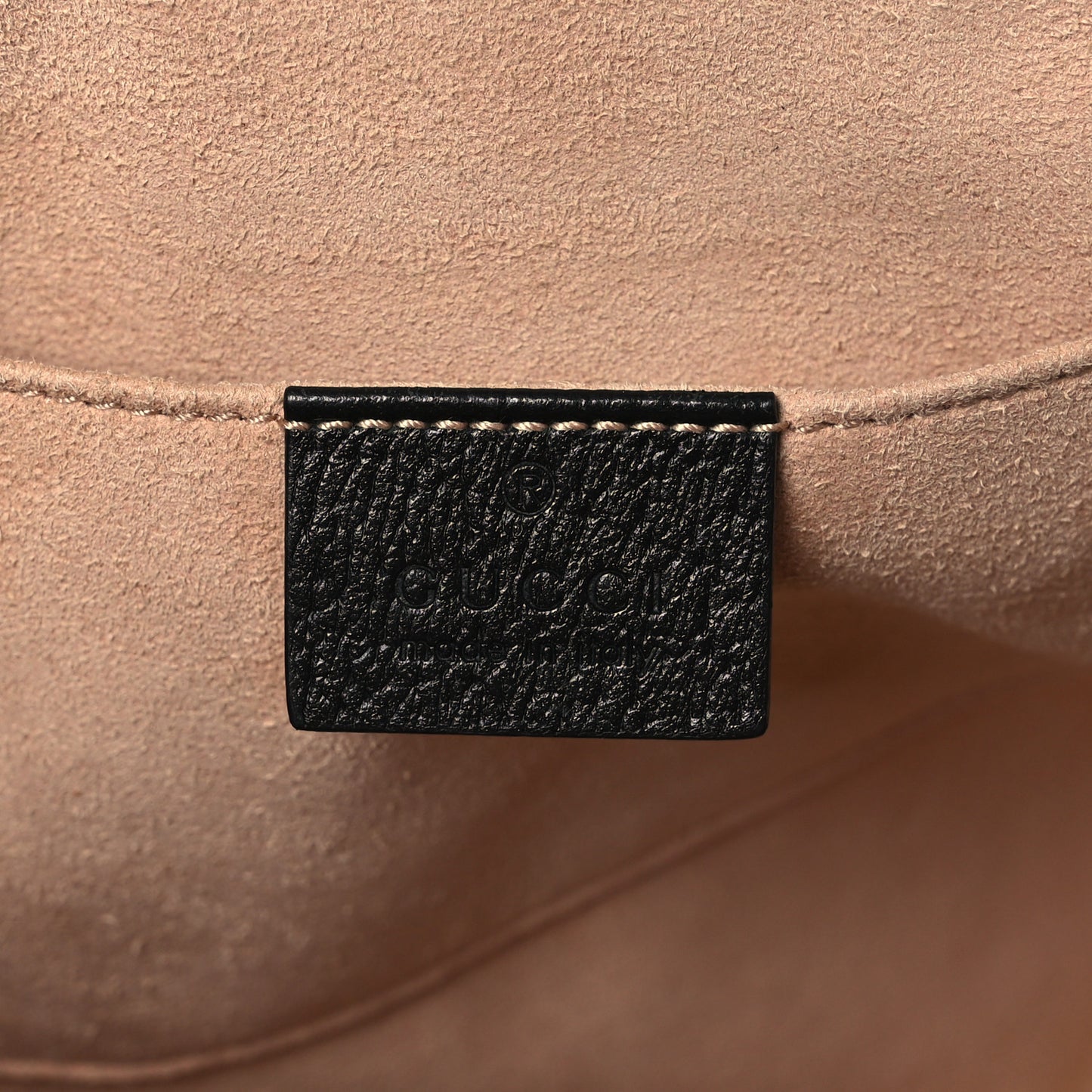 Textured Calfskin Web Small Ophidia Tote Bag Black