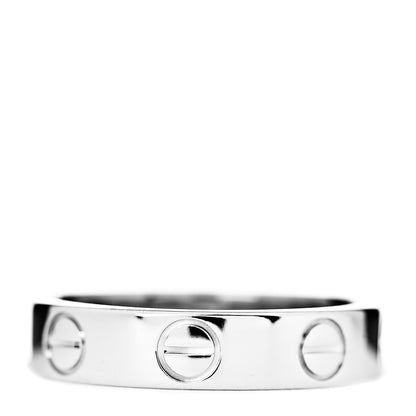 Cartier 18K White Gold 3.5mm LOVE Wedding Band Ring 45 3.25 1 of 4