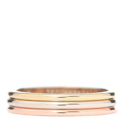 Cartier 18K Pink White Yellow Gold 4mm Trinity Wedding Band Ring 52 6 1 of 4
