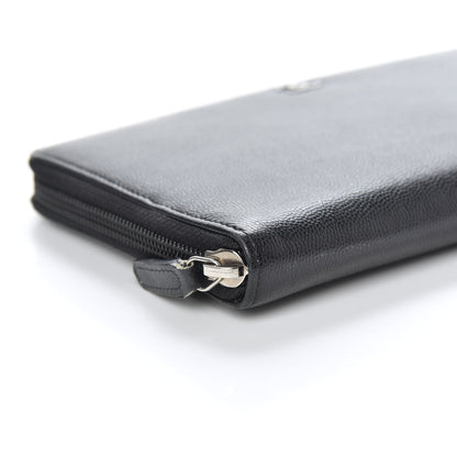 Chanel Caviar Large Sevruga Zip Around Organizer Wallet Black 7 of 8