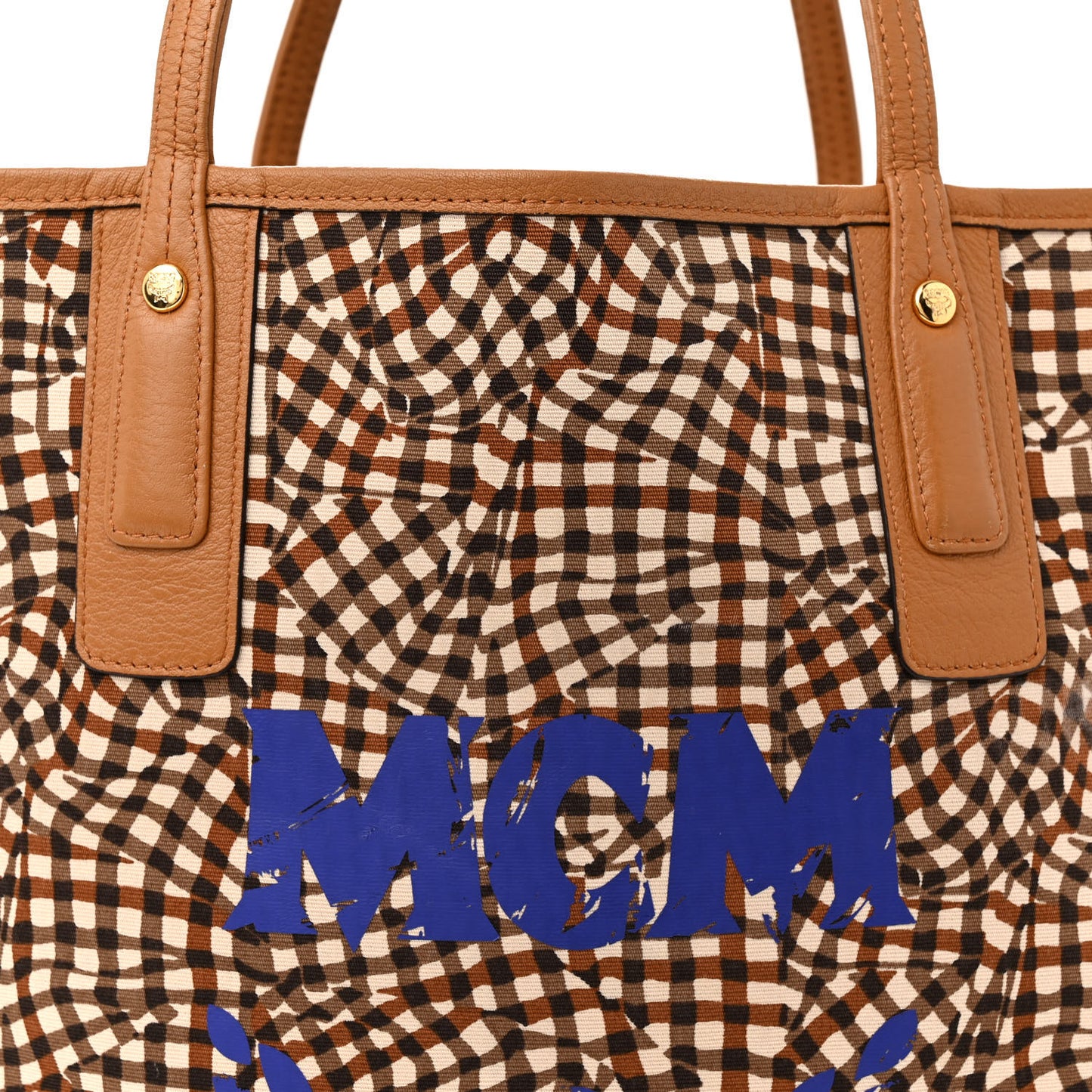 Visetos Medium Liz Reversible Shopper Tote Cognac