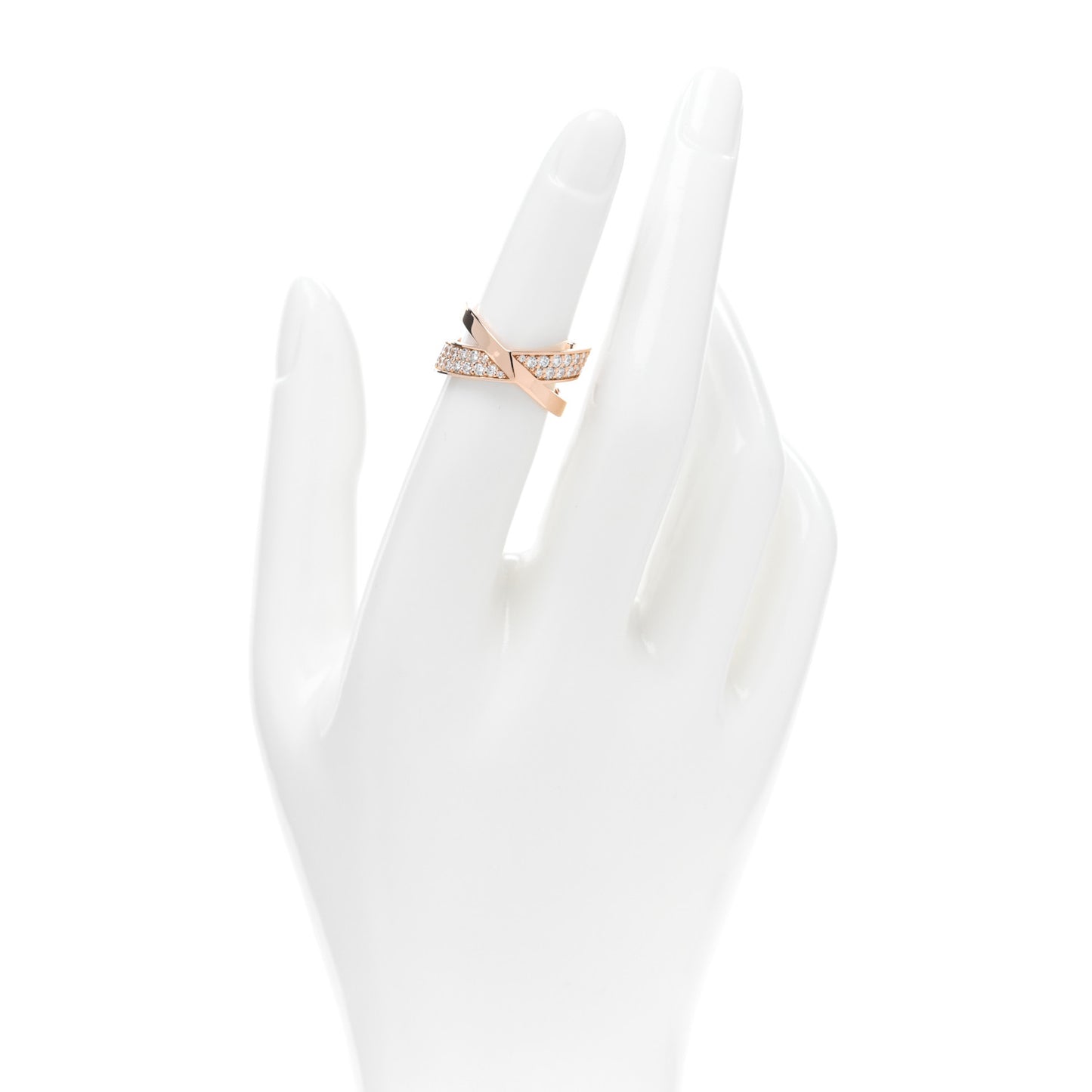 18K Rose Gold Diamond Atlas X Wide Ring 54 7 50 5.25