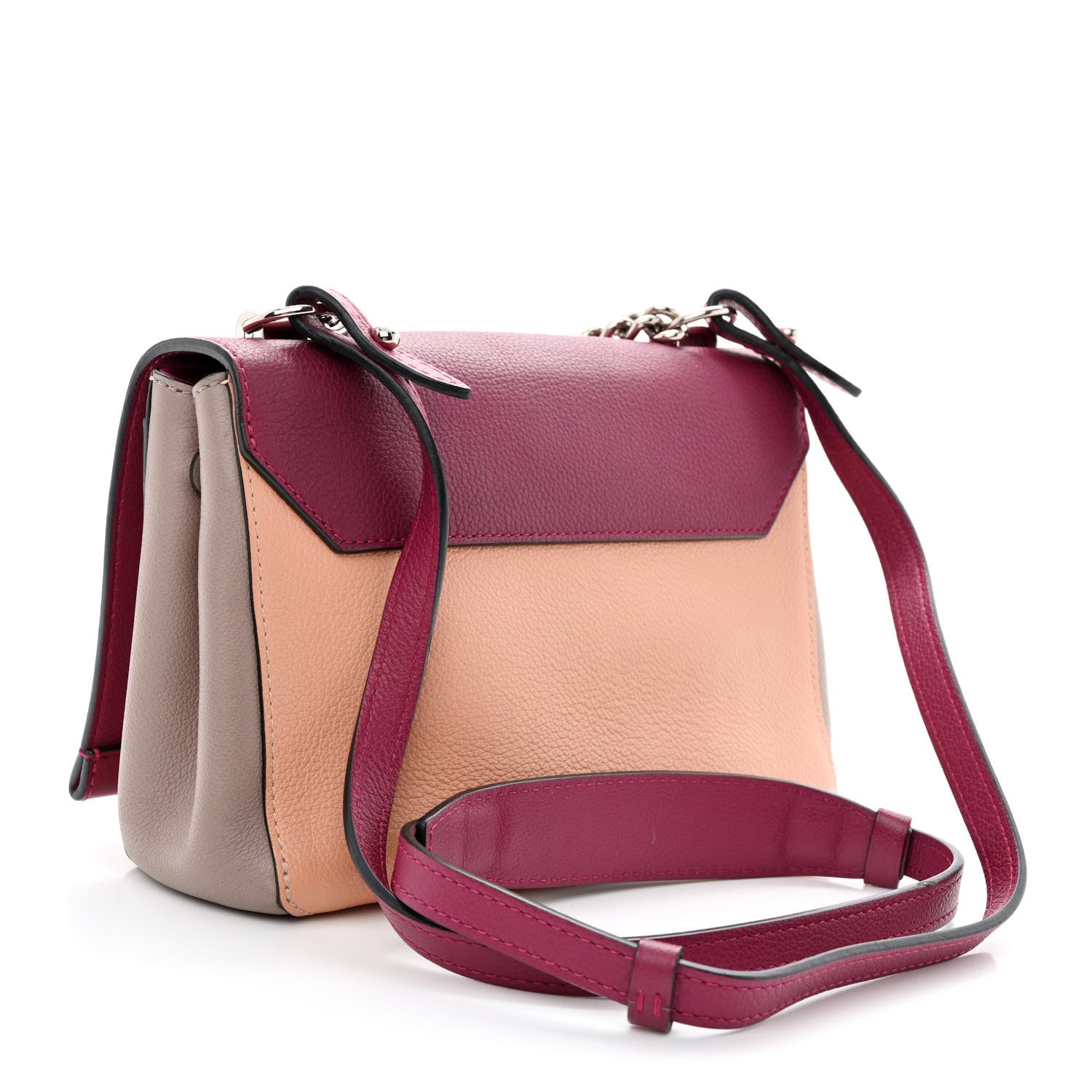 Louis Vuitton Calfskin Lockme II Chain Bag BB Grape Venus Raisin 3 of 13