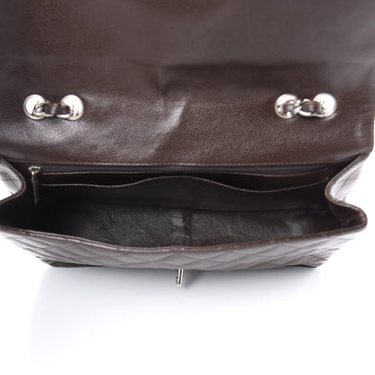Chanel Caviar Quilted Jumbo Single Flap Dark Brown 5 of 16