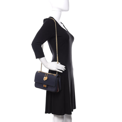 Chanel Calfskin Nude 2.55 Medals Reissue 225 Flap Navy 2 of 15