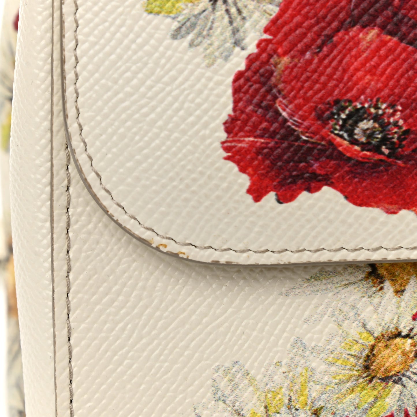 Dauphine St.Giap Papaveri Print Medium Miss Sicily Satchel White Multicolor