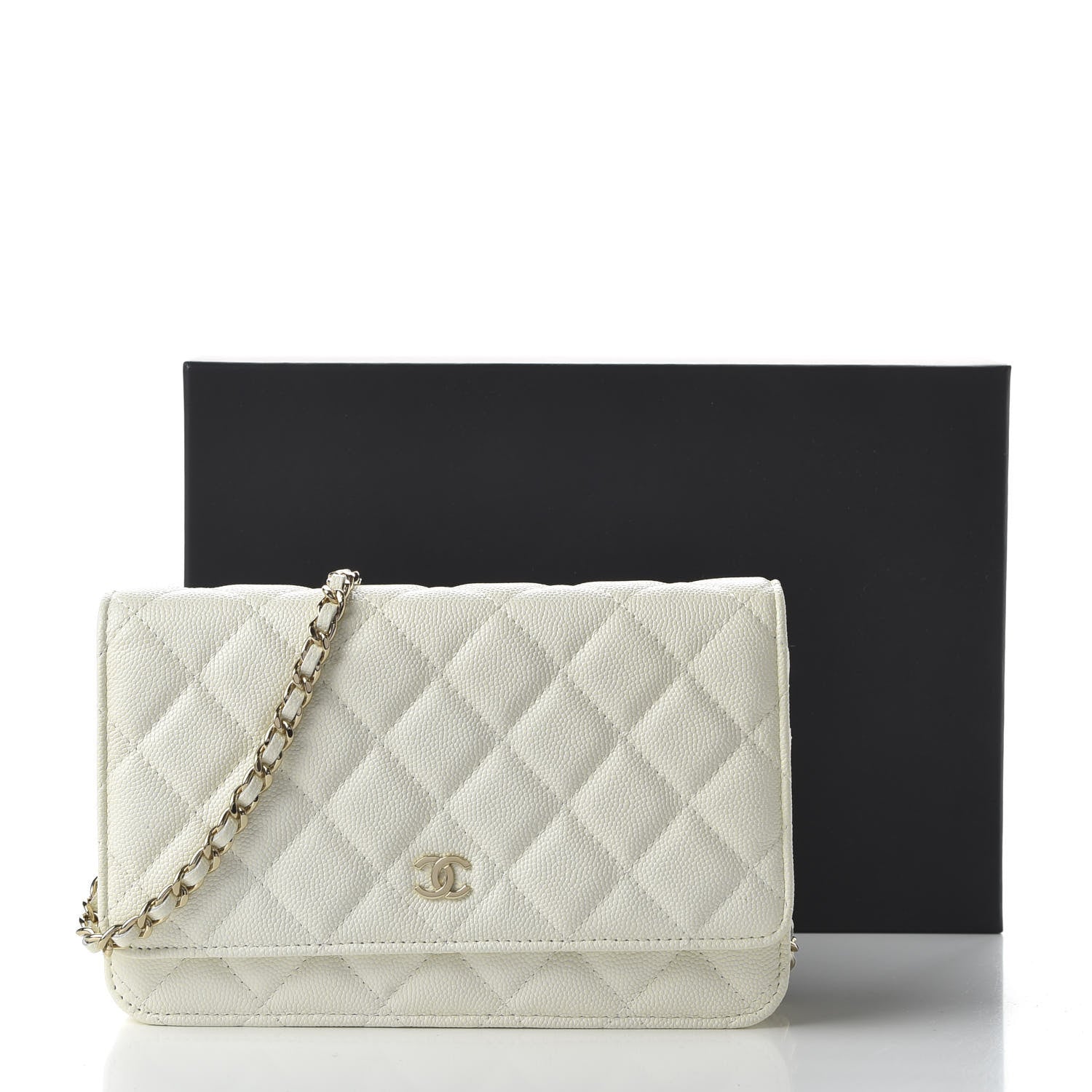 Chanel Caviar Quilted Wallet On Chain WOC White 11 of 11