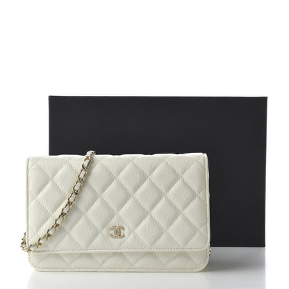 Chanel Caviar Quilted Wallet On Chain WOC White 11 of 11