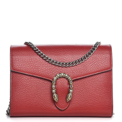 Gucci Calfskin Mini Dionysus Chain Wallet Hibiscus Red 1 of 7