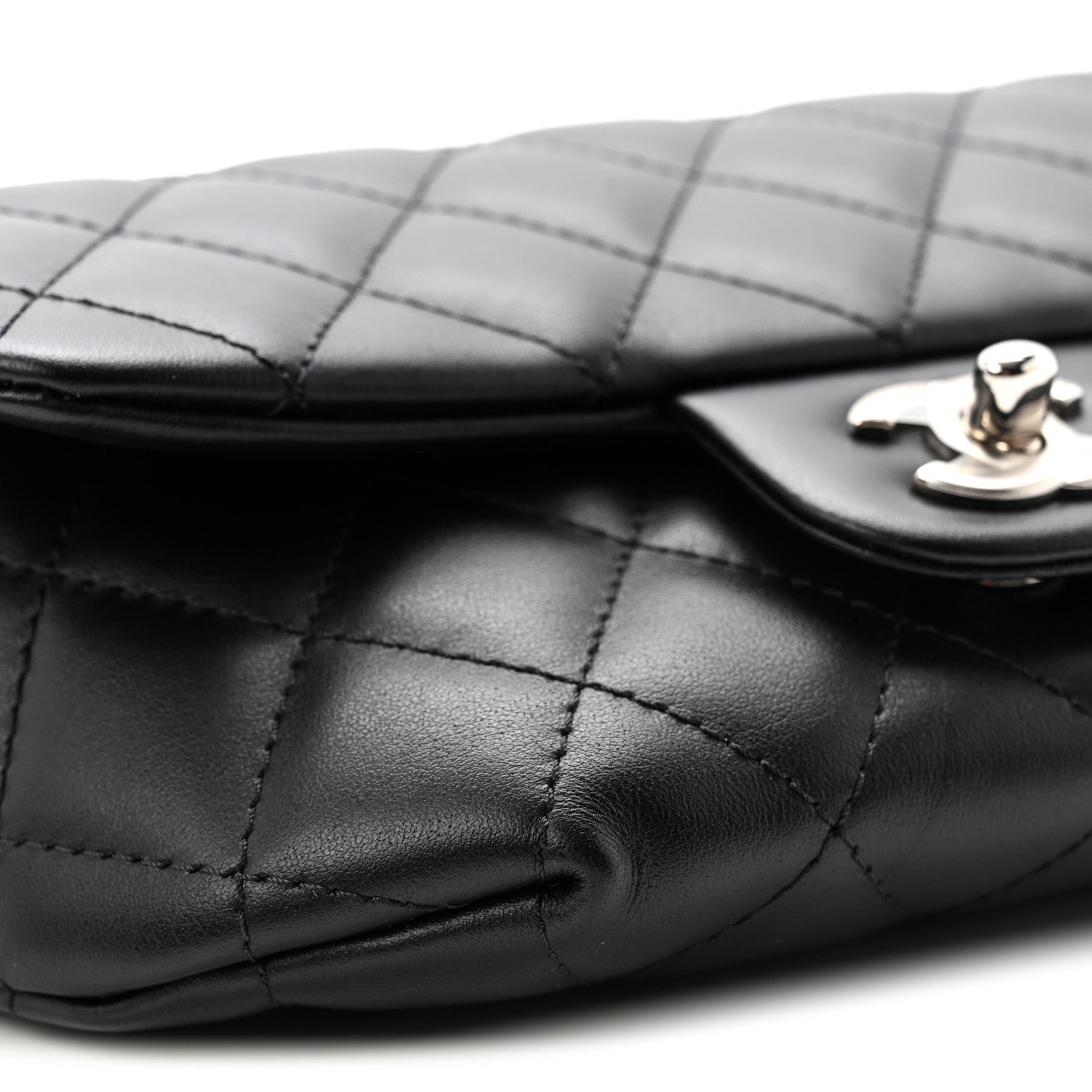 Chanel Calfskin Quilted CC Uniform Flap Belt Bag Black 10 of 11