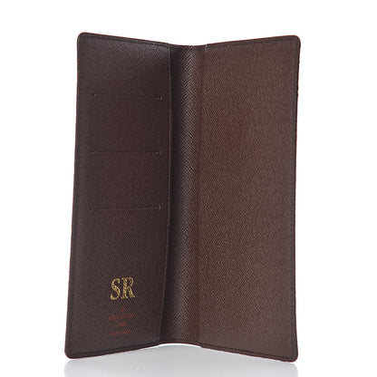 Louis Vuitton Damier Ebene Checkbook Cover Wallet 5 of 8
