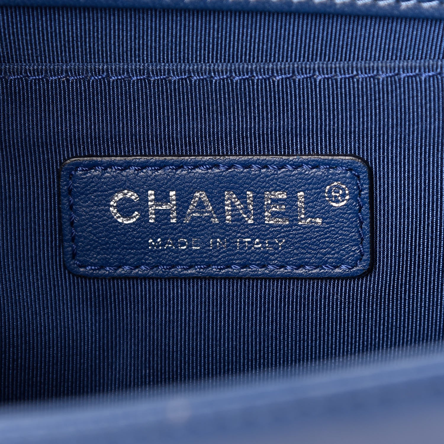 Chanel Caviar Quilted Medium Boy Flap Dark Blue 6 of 9
