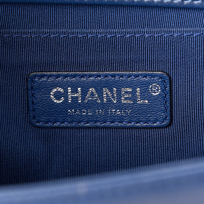 Chanel Caviar Quilted Medium Boy Flap Dark Blue 6 of 9