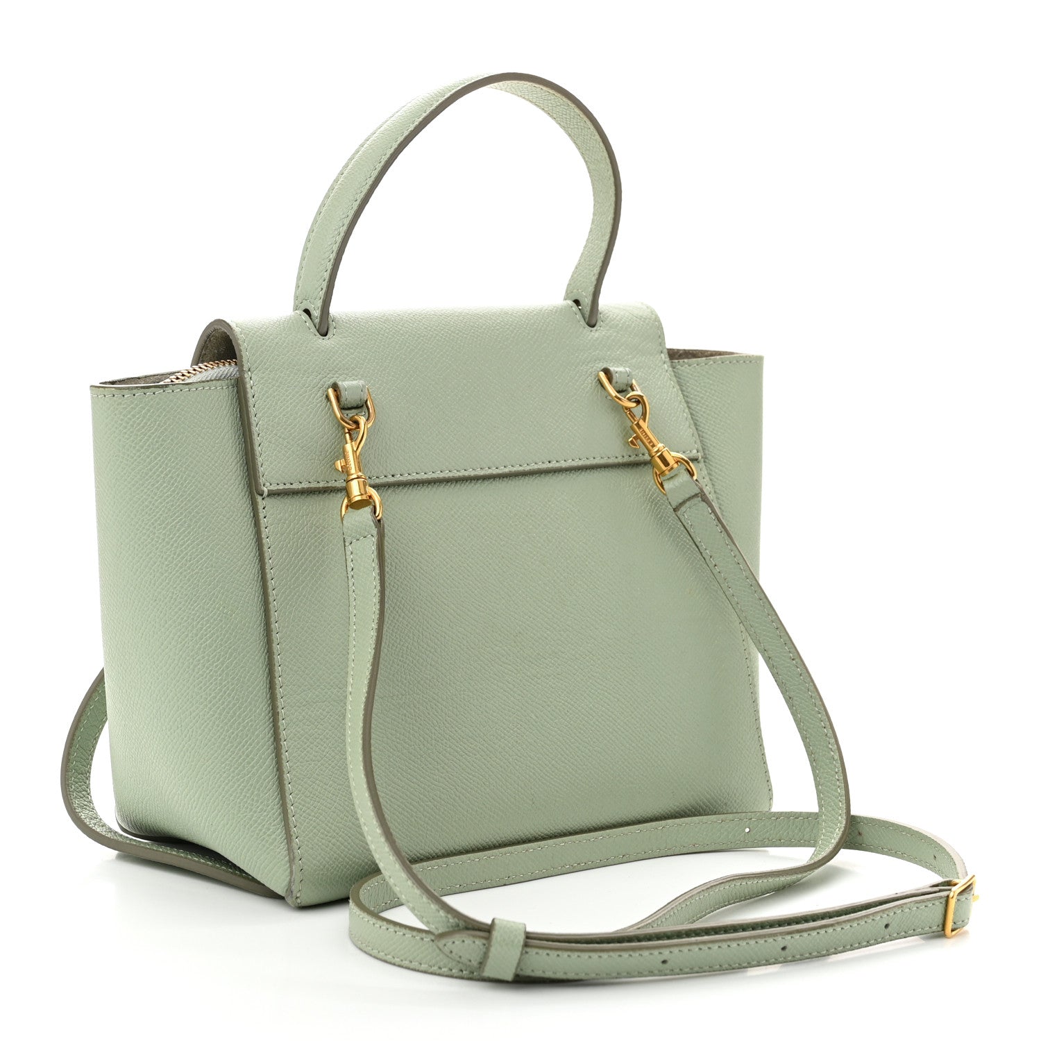 Celine Grained Calfskin Nano Belt Bag Pastel Green 3 of 10
