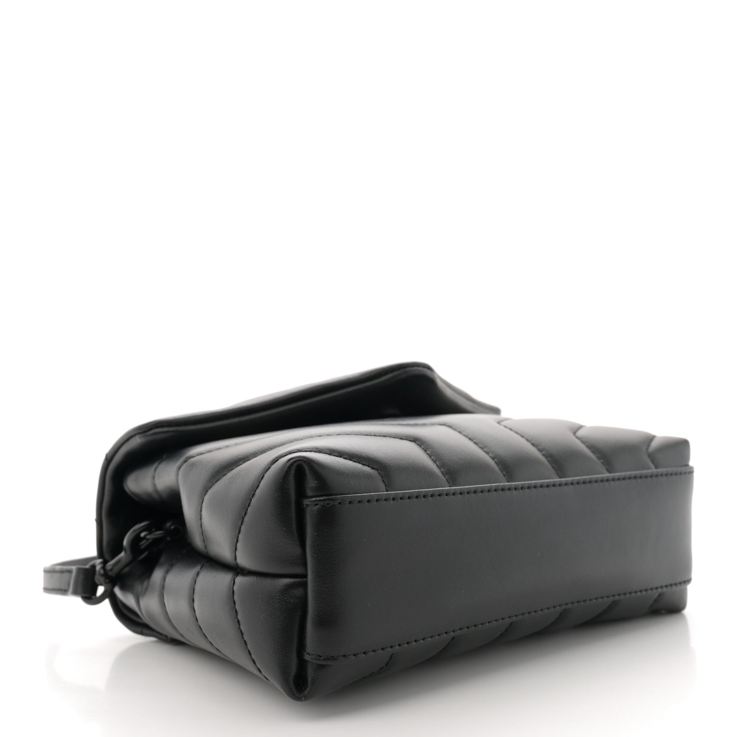 Calfskin Y Quilted Monogram Toy Loulou Crossbody Bag Black