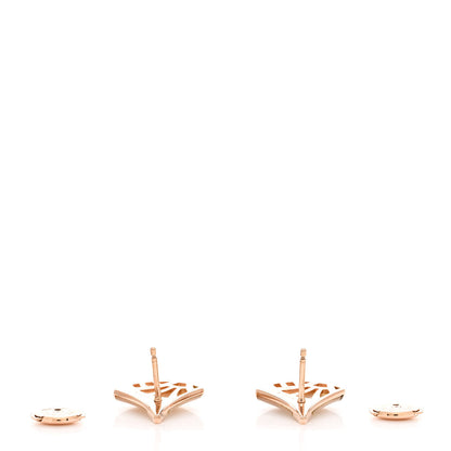 Bulgari 18K Rose Gold Diamond Mother of Pearl Divas' Dream Stud Earrings 3 of 5