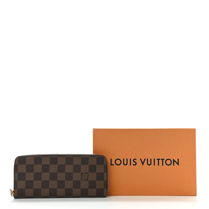 Louis Vuitton Damier Ebene Clemence Wallet Rose Ballerine 7 of 7