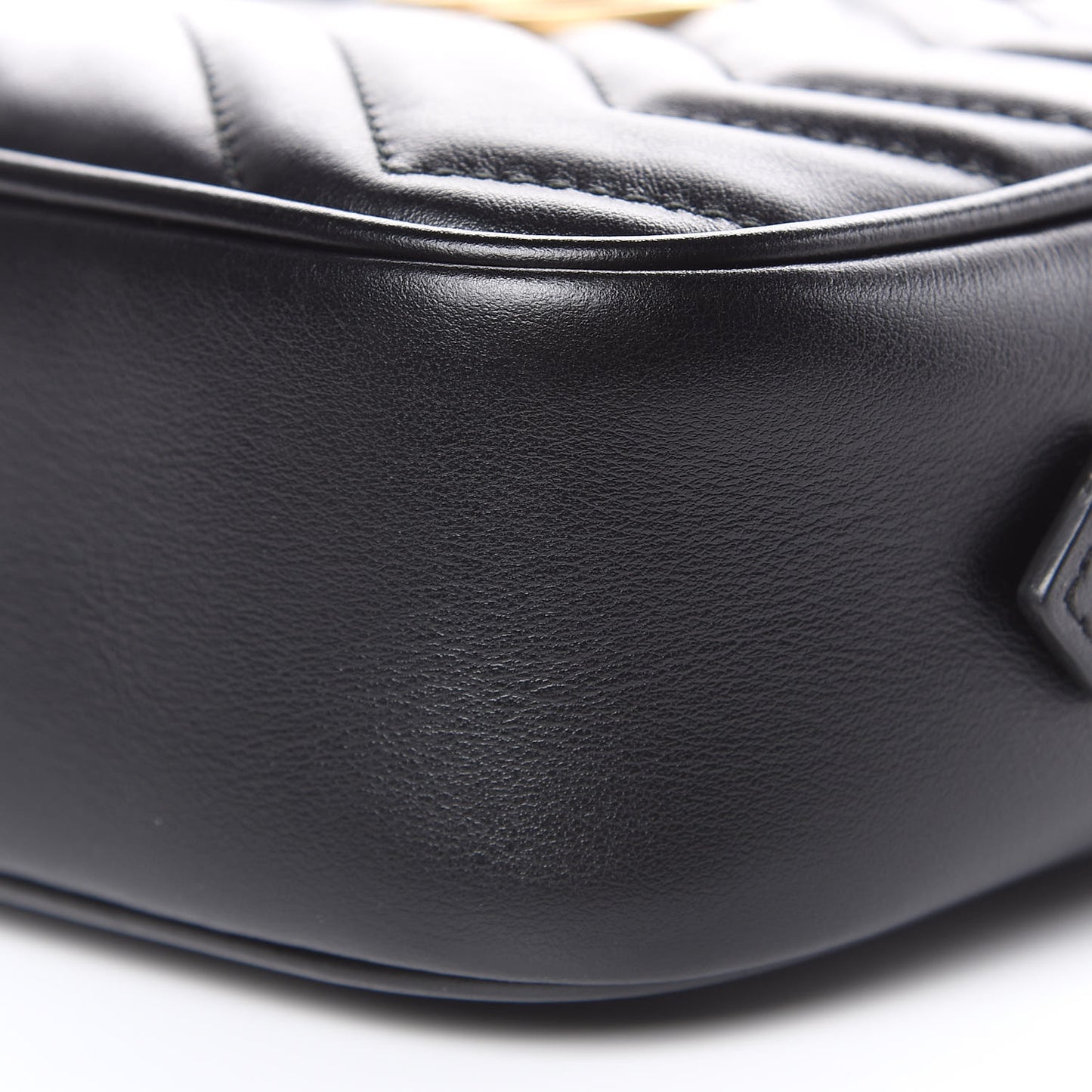 Calfskin Matelasse Mini GG Marmont Chain Shoulder Bag Black