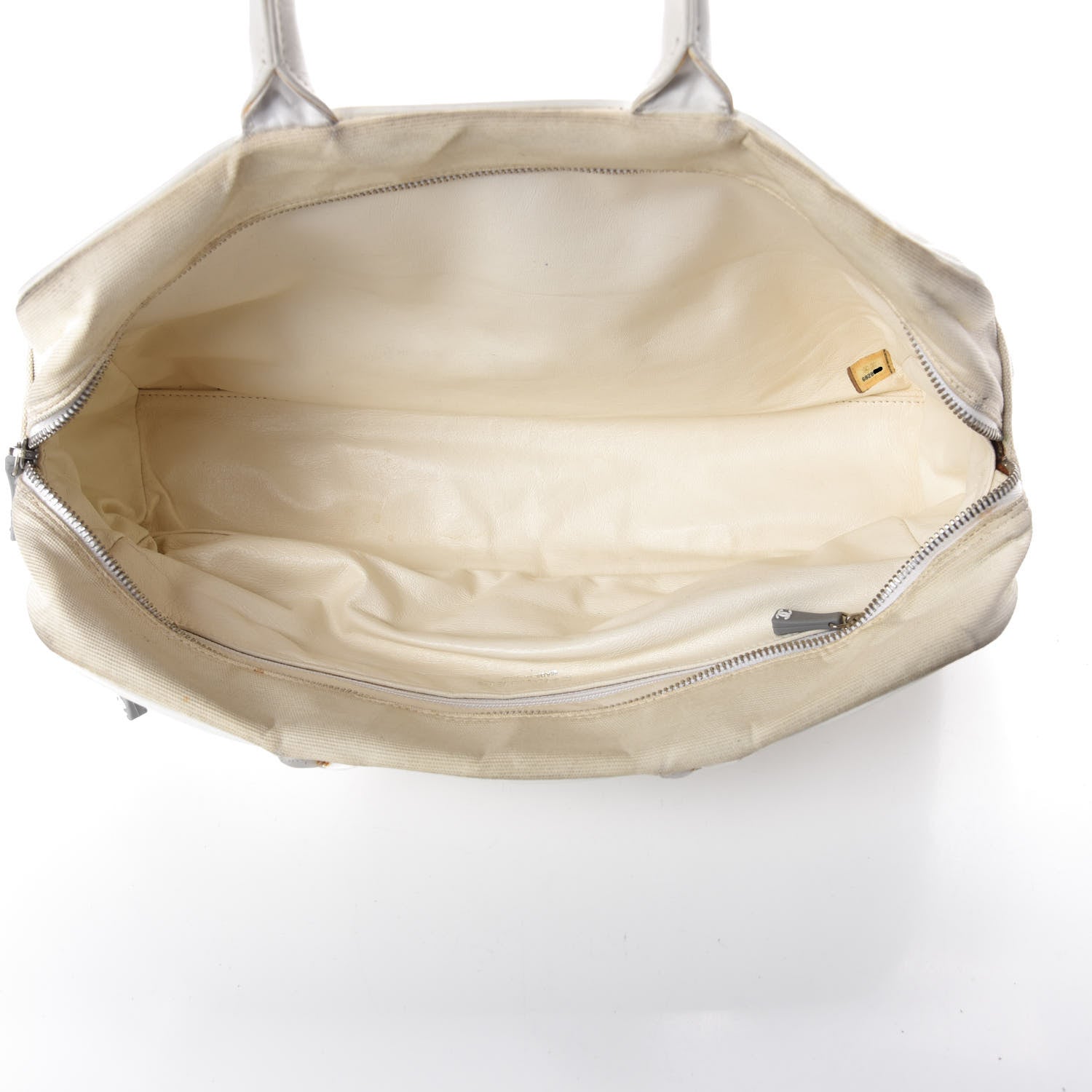 Chanel Canvas Quilted Bowler White 5 of 13