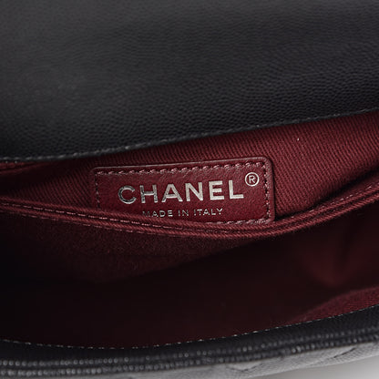 Chanel Caviar Chevron Quilted Mini Coco Handle Flap Black 7 of 11