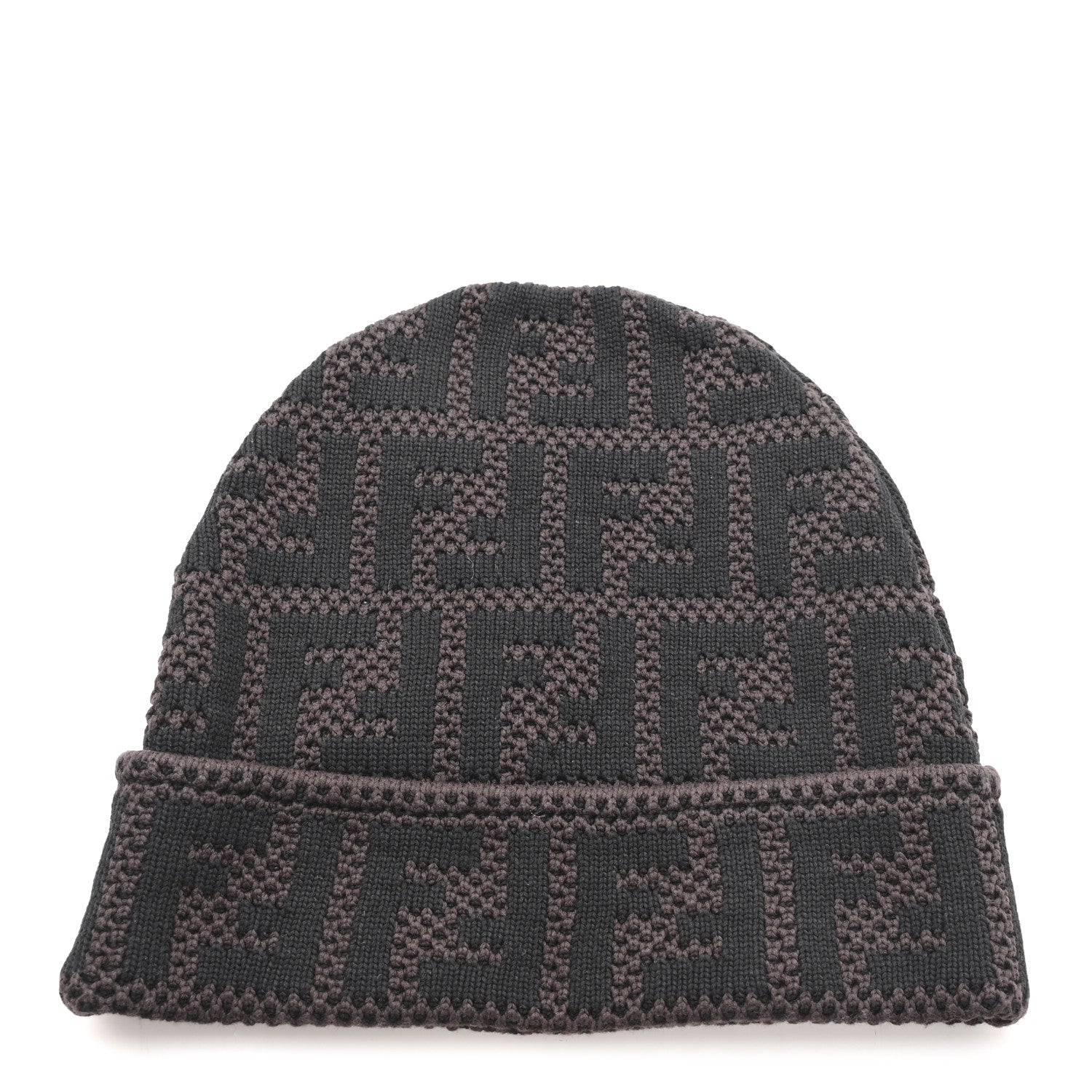Fendi Cotton Knit Zucca Beanie Tobacco 1 of 5